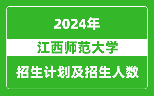 江西师范大学2024年在江苏的招生计划及招生人数