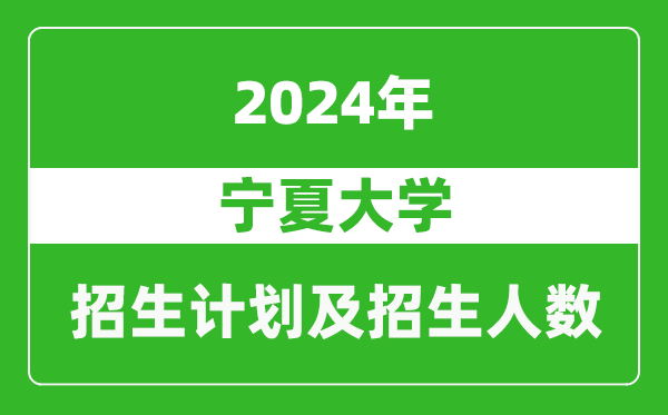 <b>宁夏大学2024年在江苏的招生计划及招生人数</b>