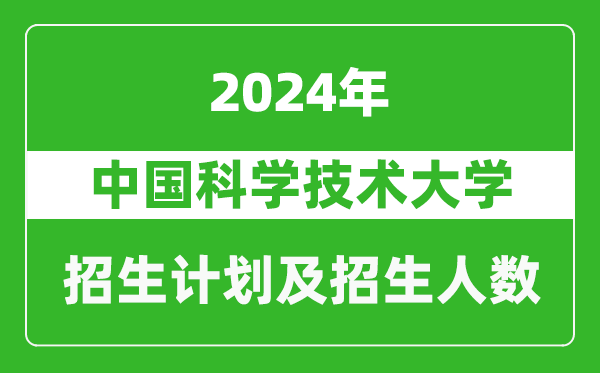 中国科学技术大学2024年在江苏的招生计划及招生人数