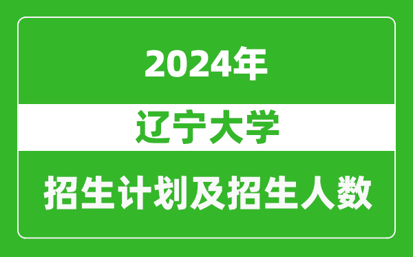 <b>辽宁大学2024年在江苏的招生计划及招生人数</b>